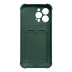 Card Armor Case etui pokrowiec do iPhone 13 mini portfel na kartę silikonowe pancerne etui Air Bag zielony