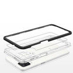 Clear 3in1 etui do Samsung Galaxy A12 5G żelowy pokrowiec z ramką czarny