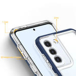 Clear 3in1 etui do Samsung Galaxy S22 żelowy pokrowiec z ramką niebieski