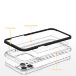 Clear 3in1 etui iPhone 14 Pro Max silikonowy pokrowiec z ramką czarne