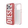 DIESEL CLEAR CASE GRAPHIC IPHONE 13 /13 PRO CZERWONY/BIAŁY