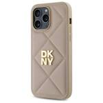 DKNY DKHCP14LPQDSLE iPhone 14 Pro 6.1"    beżowy/beige Quilted Stack Logo