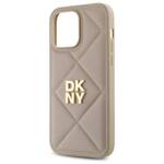 DKNY DKHCP14LPQDSLE iPhone 14 Pro 6.1"    beżowy/beige Quilted Stack Logo