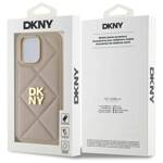 DKNY DKHCP14LPQDSLE iPhone 14 Pro 6.1"    beżowy/beige Quilted Stack Logo