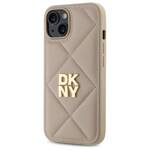 DKNY DKHCP14SPQDSLE iPhone 14 6.1"        beżowy/beige Quilted Stack Logo