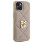 DKNY DKHCP14SPQDSLE iPhone 14 6.1"        beżowy/beige Quilted Stack Logo