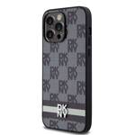 DKNY DKHCP14XPCPTSSK iPhone 14 Pro Max 6.7" czarny/black hardcase Leather Checkered Mono Pattern & Printed Stripes