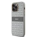 DKNY DKHCP14XPRTHSLE iPhone 14 Pro Max 6.7" beżowy/beige hardcase Leather Mono Stripe & Metal Logo