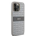 DKNY DKHCP14XPRTHSLE iPhone 14 Pro Max 6.7" beżowy/beige hardcase Leather Mono Stripe & Metal Logo