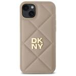 DKNY DKHCP15MPQDSLE iPhone 15 Plus 6.7"   beżowy/beige Quilted Stack Logo