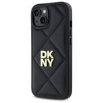 DKNY DKHCP15SPQDSLK iPhone 15 6.1"        czarny/black Quilted Stack Logo