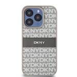 DKNY DKHCP15XPRTHSLE iPhone 15 Pro Max 6.7" beżowy/beige hardcase Leather Mono Stripe & Metal Logo