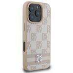 DKNY DKHCP16XPCPTSSP iPhone 16 Pro Max 6.9" różowy/pink hardcase Checkered Pattern & Printed Stripes