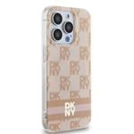 DKNY DKHMP13LHCPTSP iPhone 13 Pro / 13 6.1" różowy/pink hardcase IML Checkered Mono Pattern & Printed Stripes MagSafe