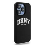 DKNY DKHMP13LSNYACH iPhone 13 Pro / 13 6.1" czarny/black hardcase Liquid Silicone White Printed Logo MagSafe