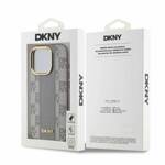 DKNY DKHMP15LPCPVSLE iPhone 15 Pro 6.1" beżowy/beige hardcase Leather Checkered Mono Pattern MagSafe