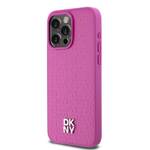 DKNY DKHMP15XPSHRPSP iPhone 15 Pro Max 6.7" różowy/pink hardcase Leather Monogram Pattern Metal Logo MagSafe