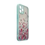 Design Case etui do iPhone 13 Pro pokrowiec w kwiaty niebieski