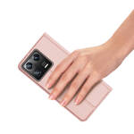 Dux Ducis Skin Pro etui Xiaomi 13 pokrowiec z klapką portfel na kartę podstawka różowe