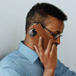 Dux Ducis Skin X2 etui do iPhone 14 Pro Max pokrowiec z magnetyczną klapką brązowy