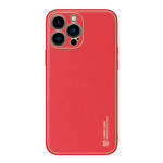 Dux Ducis Yolo eleganckie etui pokrowiec ze skóry ekologicznej iPhone 13 Pro Max czerwony