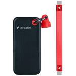 Dysk Zewnętrzny Verbatim Pocket SSD 1TB   - brelok do kluczy z kablem USB 3.2 gen.2 czarno-czerwony/black-red 32192