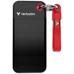 Dysk Zewnętrzny Verbatim Pocket SSD 2TB   - brelok do kluczy z kablem USB-C 3.2 gen.2 czarno-czerwony/black-red 32196