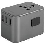 ENERGEA ład. siec. 3xUSB+2xUSB-C PD-PPS-QC 3.0 35.5W 3A2C adapter 4w1 US/UA/EU/UK szary/gunmetal Travelworld