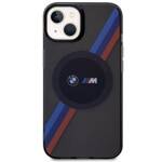 ETUI BMW BMHMP14SHDTK IPHONE 14 / 15 / 13 6.1" SZARY/GREY TRICOLOR STRIPES MAGSAFE