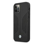 Etui BMW BMHCP12MRSCSK iPhone 12/12 Pro  6,1" czarny/black hardcase Leather Perforate Sides