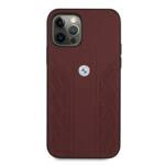 Etui BMW BMHCP12MRSPPR iPhone 12/12 Pro 6,1" czerwony/red hardcase Leather Curve Perforate