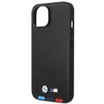 Etui BMW BMHCP14M22PTDK iPhone 14 Plus  / 15 Plus 6,7" czarny/black Leather Stamp Tricolor