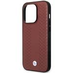 Etui BMW BMHMP14X22RFGR iPhone 14 Pro  Max 6,7" burgundowy/burgundy Leather Diamond Pattern MagSafe