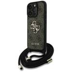 Etui Guess 4G Big Logo Cord Stap          Crossbody do iPhone 16 Pro Max brązowy