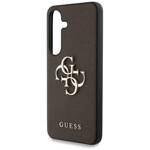 Etui Guess Grained Big 4G Logo Small      Classic Logo do Samsung Galaxy S25 brązowy