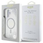 Etui Guess HC Resin Bottom Glitter do     iPhone 16 MagSafe srebrny