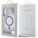 Etui Guess HC Resin Bottom Glitter do     iPhone 16 Pro MagSafe fioletowy