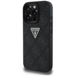 Etui Guess Hot Stamp 4G Pattern Triangle  Metal Logo do iPhone 16 Pro czarny