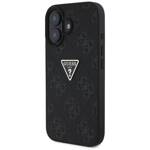 Etui Guess Hot Stamp 4G Pattern Triangle  Metal Logo do iPhone 16 czarny