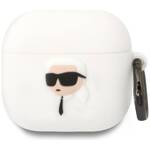 Etui Karl Lagerfeld 3D Silicone NFT do    AirPods 4 biały