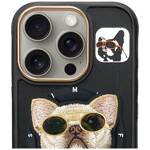 Etui Nimmy Glasses Cool Cat do iPhone 16  Pro Max czarny