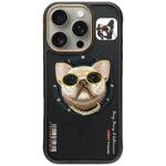 Etui Nimmy Glasses Cool Cat do iPhone 16  Pro czarny