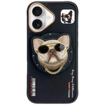 Etui Nimmy Glasses Cool Cat do iPhone 16  czarny