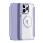 Etui iPhone 15 Pro magnetyczny pokrowiec MagSafe z klapką Dux Ducis Skin X Pro - fioletowe