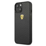 Ferrari FEHCP13MFCABK iPhone 13 / 14 / 15 6.1" czarny/black hardcase On Track Real Carbon