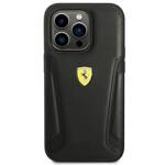 Ferrari FEHCP14LRBUK iPhone 14 Pro 6,1" czarny/black hardcase Leather Stamp Sides