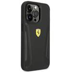 Ferrari FEHCP14LRBUK iPhone 14 Pro 6,1" czarny/black hardcase Leather Stamp Sides