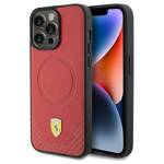 Ferrari FEHMP15LPTER iPhone 15 Pro 6.1" czerwony/red hardcase Carbon Metal Logo MagSafe