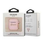 GUESS GUA2SSSI AIRPODS 1/2 COVER RÓŻOWY/PINK SILICONE VINTAGE SCRIPT