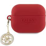 GUESS GUAP23DSLGHDF AIRPODS PRO 2 (2022/2023) COVER CZERWONY 3D RUBBER 4G DIAMOND CHARM